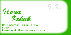 ilona kakuk business card